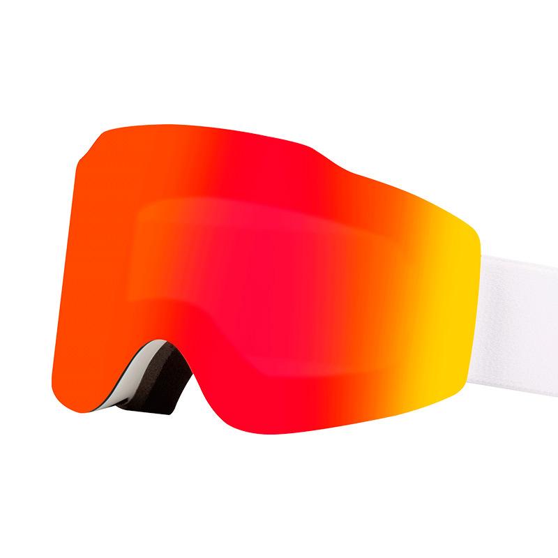 Magnetic double-layer anti-fog ski goggles, outdoor sports glasses, compatible with prescription lenses, UV protection goggles