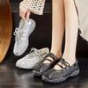 Zapatos de corte individual para mujer, verano, punta redonda, boca poco profunda, malla transpirable, zapatillas de caña baja