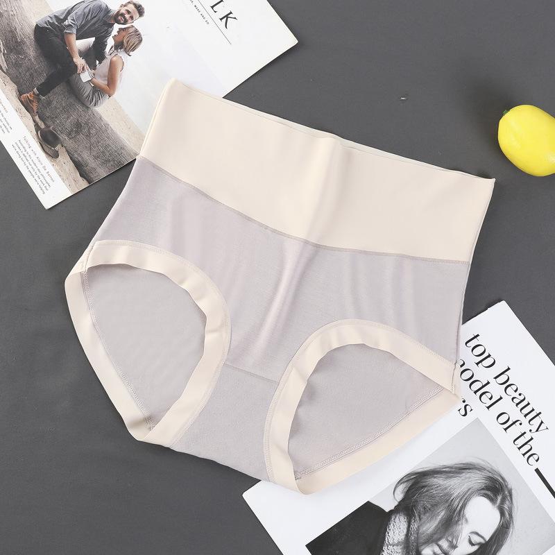 

Набор из 60 штук женских трусов-слипов с высокой посадкой, бесшовных, из ледяного шелка, с контролем живота, с антибактериальной хлопковой ластовицей XXL (150-170 jin)