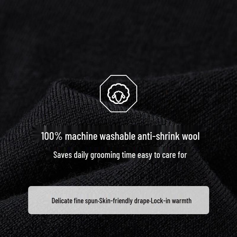 EMZ Erdos Men's Machine Washable Pure Wool V-Neck Vest