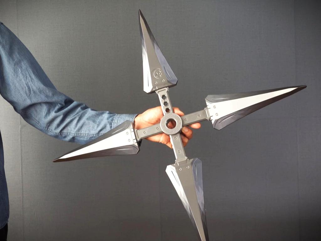 CosJay FF7R Yuffie Cosplay Prop Cross Shuriken Weapon Final Fantasy 7 Remake Split Type