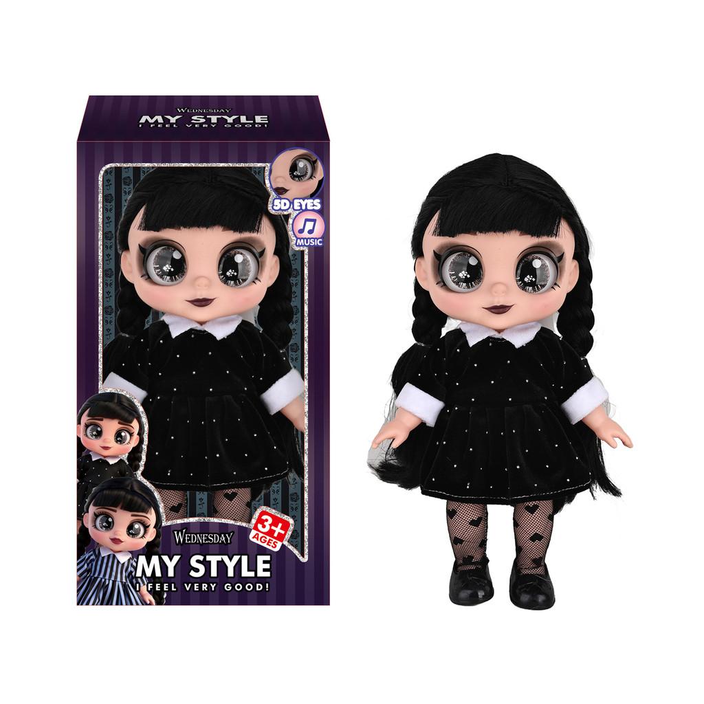 Wednesday Addams 13in Jointed Rubber Doll With Music For Collectors And Play
