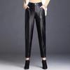 Women's High Waist Wide Leg Loose Velvet Harem Pants - Dark Color, Autumn Winter