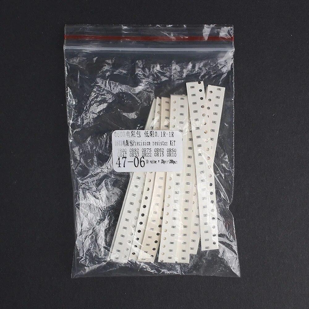 50/200 buc. Kit asortat de rezistențe SMD 10 valori Componente electronice DIY 1% Set de rezistențe de precizie 0603 0805 1206 2512