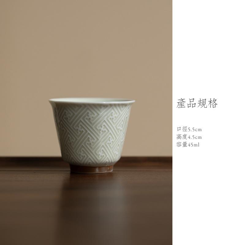 

2pc/lot Sealed Glazed Swastika Teacup Boutique Tea Bowl Tea Cup Set Tea-tasting Fragrance Cup Jianzhan Master Cups For Tea 45ml