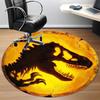 1PC Dinosaur Fossil Office Round Rug, Non slip, Soft and Durable Office Rug for Interior Decoration, Perfect for Office