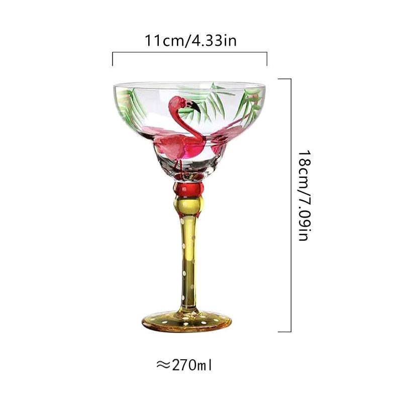 Handmade Colorful Margarita Wine Glasses Exquisite Lead-Free Cocktail Glassware For Wedding Party Drinkware Unique Goblet