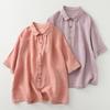 Women S Loose Solid Color Short Sleeve Summer Shirts