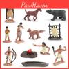 Impressive 12 Piece Indian Model Set With Chief And Warrior Figures For Creative Play