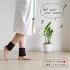 Leg warm without getting uses double knitted cold relief in black set [Peace Kobo] warmers, 2-pair set, stuffy, far-infrared yarn, silk, [Made Japan]