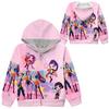 Girls Hoodie 3D Cartoon Jacket Sweatshirt Music Zip Hooded Long Sleeve Tops