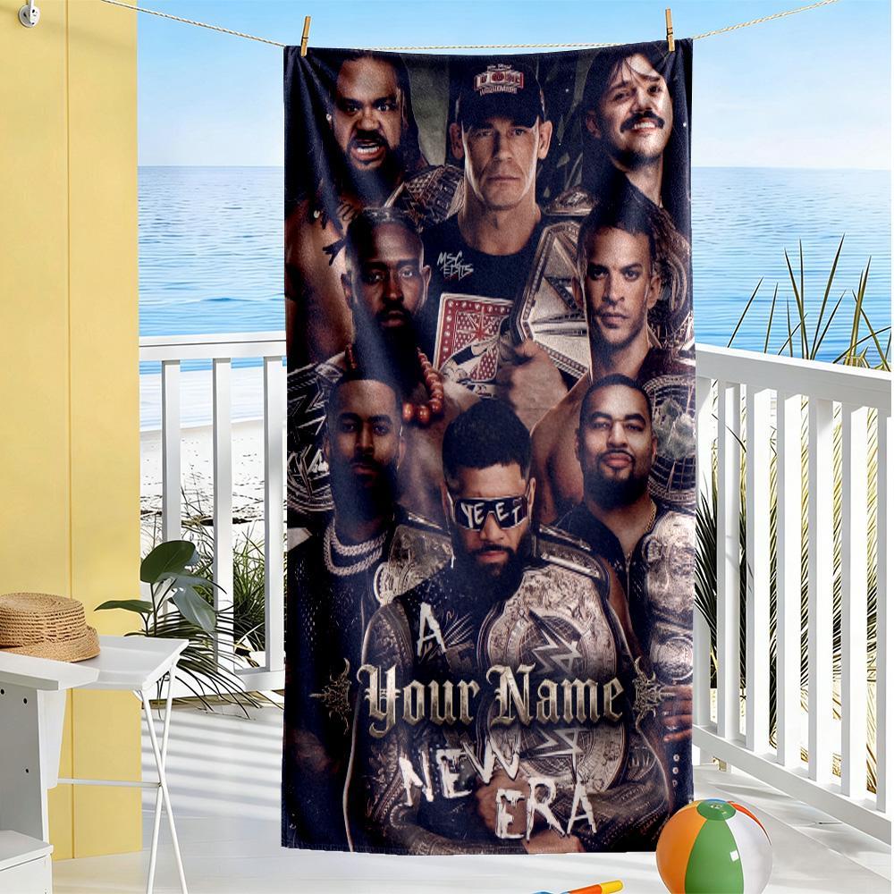 Wrestlemania Customizable Name Beach Towel Soft Durable Quick-Dry Portable for SwimmingBeachCamping Travel Beach AccessoriesGym