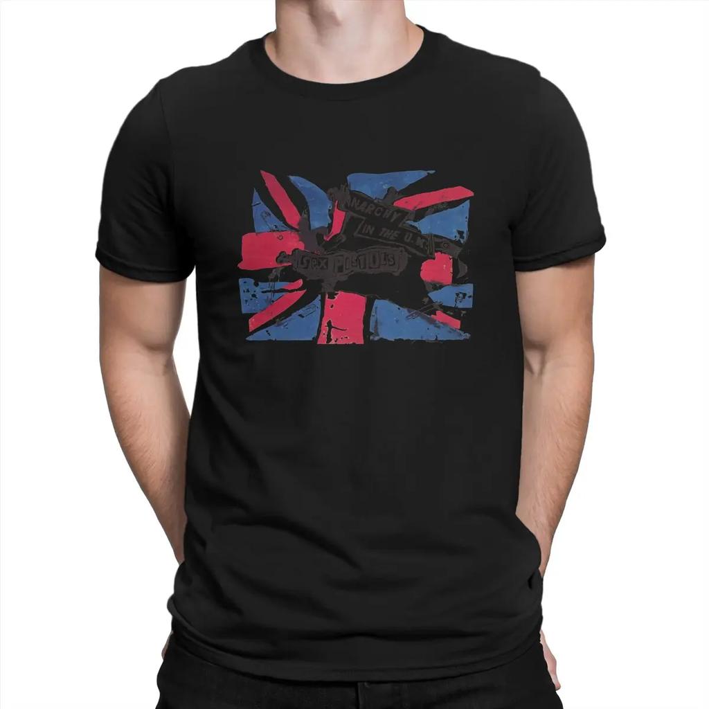 Vintage Pop T-Shirts Men Crew Neck Cotton T Shirt The Sex Band Pistols Short Sleeve Tees Gift Idea Clothes