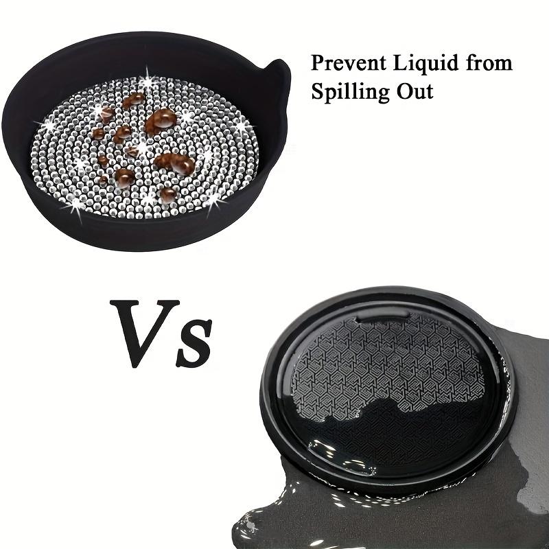 2PCS Car silicone coaster, car cup holder, creative diamond inlaid anti slip coaster, heat-insulating cup holder
