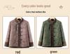 Winter Cotton Jacket with Fur Lining for Middle-aged and Elderly Women - Chinese National Style