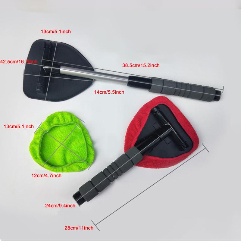 Telescopic Window Glass Cleaner Brush Kit Car Window Windshield Cleaning Wash Tool Inside Interior Auto Glass Wiper