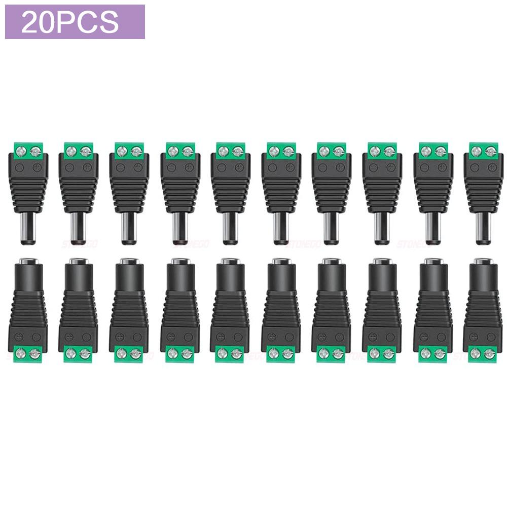 10/20/50PCS 12V DC Connectors Male Female Jack Cable Wire Line Adapter Plug Power Supply 5.5 X 2.1mm for LED Strip Light