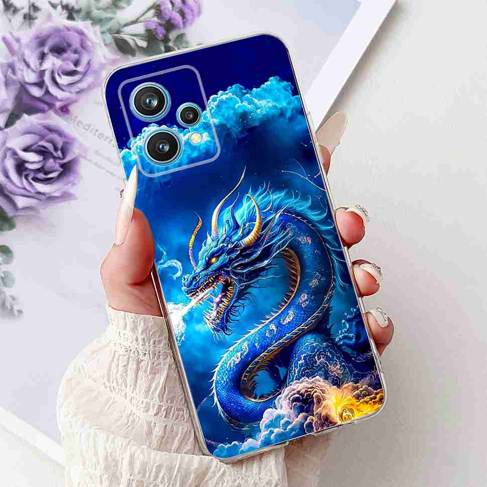 For Oppo Realme 9 Pro+ RMX3392 Case Fashion Painting Soft Silicone Cover For Realme 9Pro Plus RMX3393 6.43" Flower Phone Shell