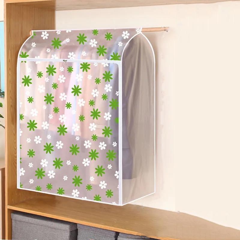 Fully Enclosed Semi Transparent Dust Cover Household Wardrobes Coat Down Jacket Suit Dust Storage Bag Thicken Hanging Bag