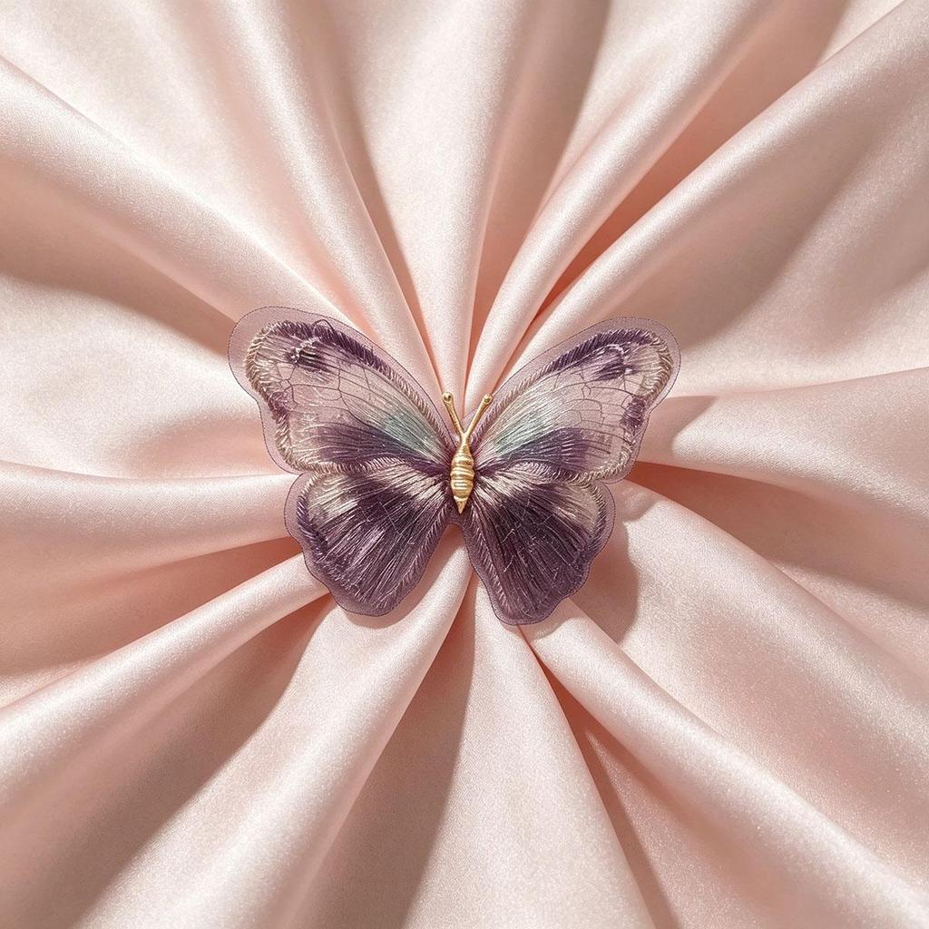 Embroidery Butterfly Brooch, Lightweight High-end Versatile Daily Niche Brooch for Women, Jacket Clothes Accessory