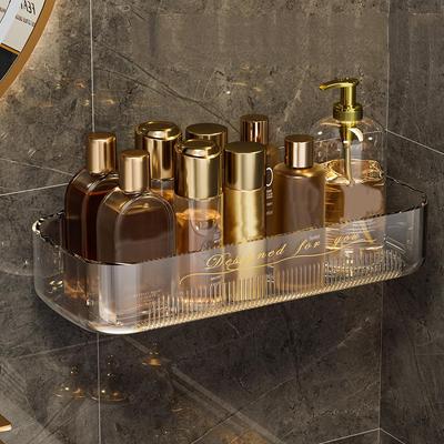 1pcs Bathroom Shelves No-drill Wall Mount Corner Shelf Shower Storage Rack Holder for WC Shampoo Organizer Bathroom Accessories