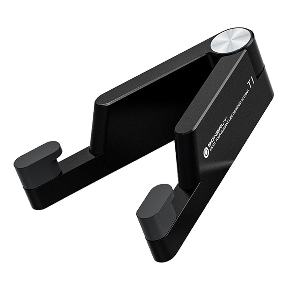 

V-Shape Aluminum Alloy Phone Stand Foldable Mini Portable Desktop Holder Black