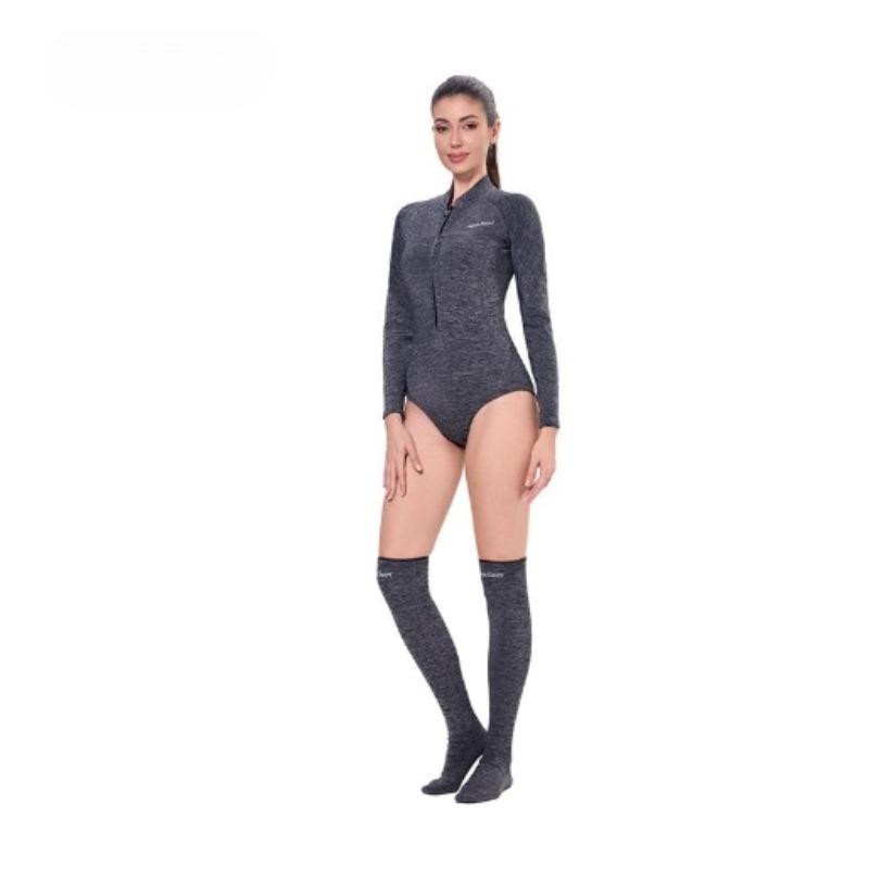 2mm Women's Surfing Diving Swimwear Neoprene Keep Warm Split Wetsuit Long Sleeve Snorkeling Scuba Dive Suit Pink White Swimsuit