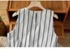 Premium Women's Vertical Stripe Vest – Korean Style Loose Summer Top 2025