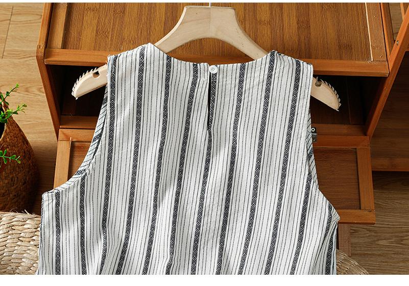 Premium Women's Vertical Stripe Vest – Korean Style Loose Summer Top 2025
