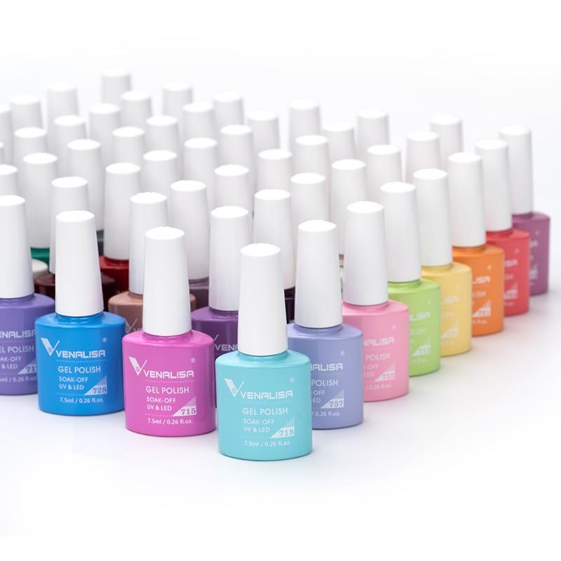 Venalisa 7.5Ml Nail Gel Polish Glitter Color Gel Soak Off UV LED  60 Colors Optional