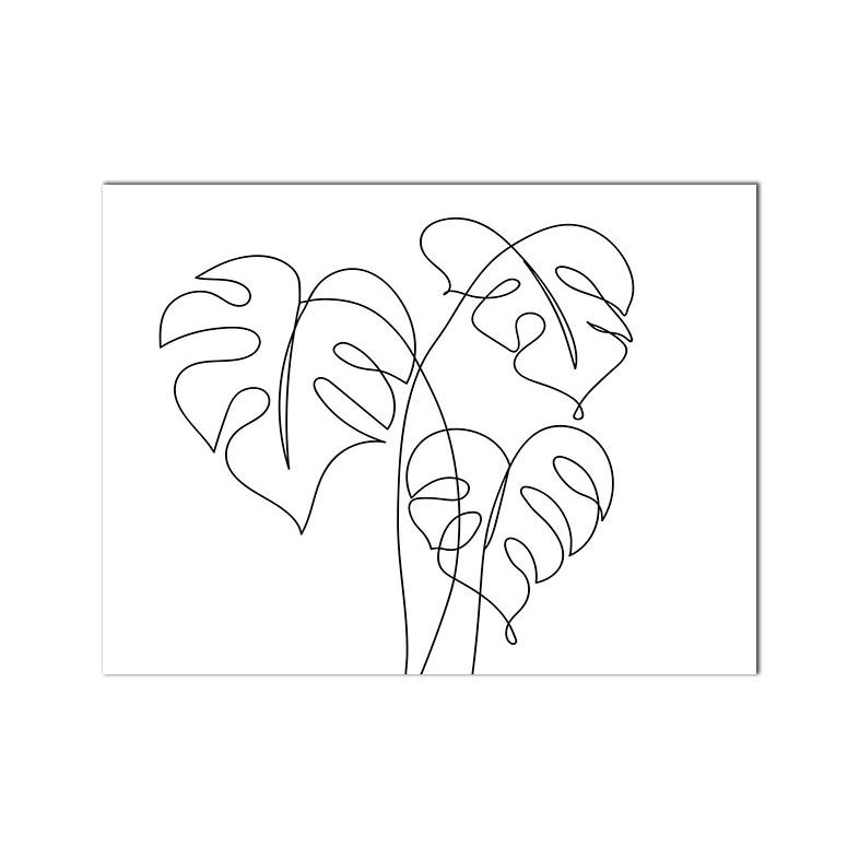 Minimalist Line Girl Boy Abstract Flower Leaves Nordic Posters And Prints Wall Art Canvas Painting Pictures Living Room Decorati