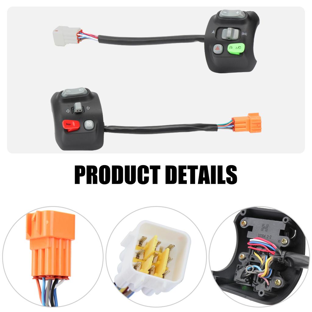 ABS Electric Scooter Throttle Switch Stable Temperature Performances Electric Scooter Handle Switches for City Road