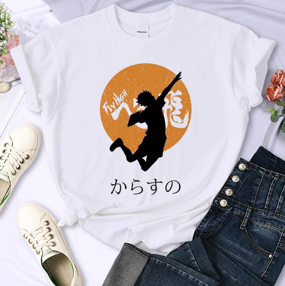 Japanese Anime Haikyuu T-shirt Women Top Harajuku Japan Style T Shirt Unisex Summer Clothes Y2k Short Sleeve Women's T-shirts