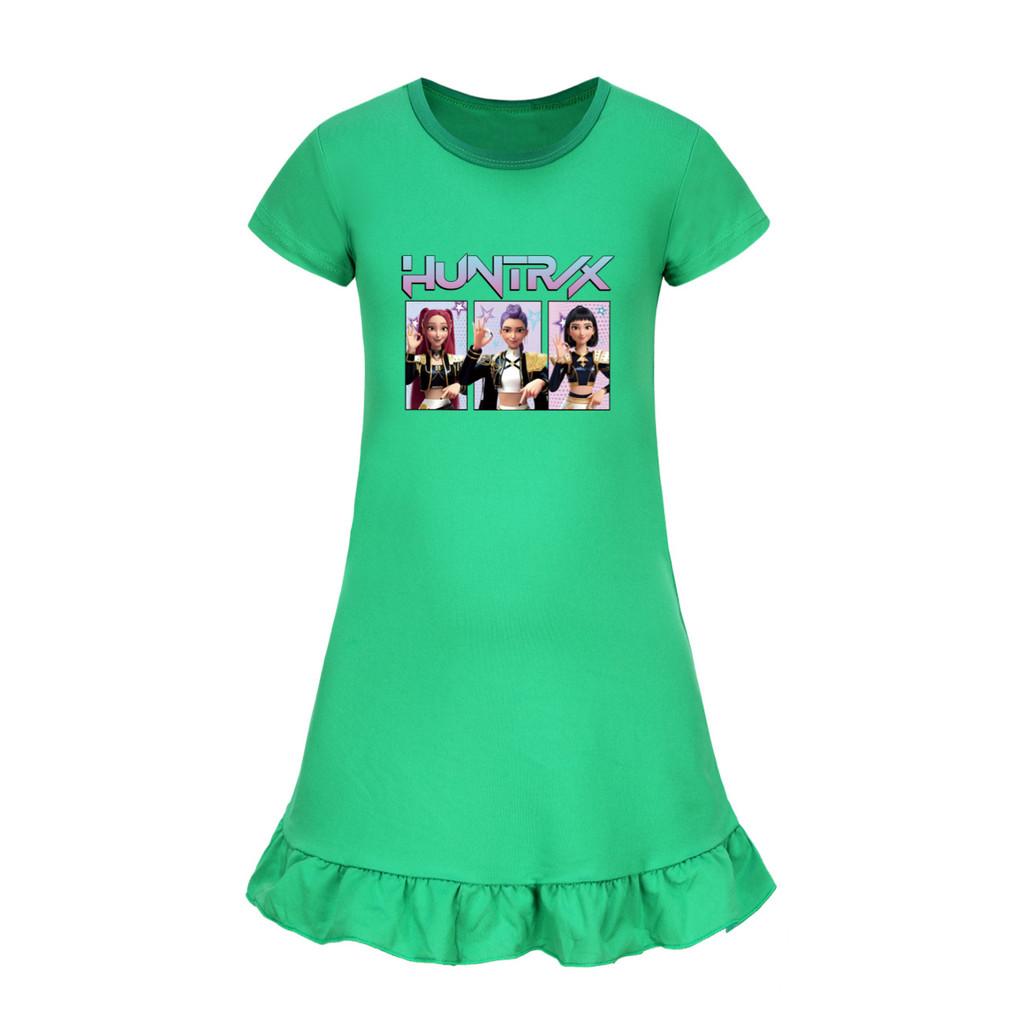 5233 Kids Girls Mira Zoey Rumi Printed Ruffle Short Sleeves Casual Dress