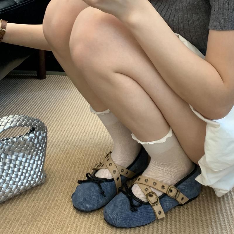 Vintage Cosy Soft Sole Women Ballet Flats Concise Belt Buckle Shoes Ladies Outdoor Comfort Mary Jane Shoes