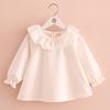 YUBAOBEI Girls T-Shirt Spring Fashion Baby Girl Loose Shirt Cute Long Sleeve Ruffled Tops Children's Clothes