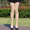 M68A Lace Trim Over Knee Nylon Stockings With Silicone Grip Shimmering Glossy See Through Thigh High Long Socks For Women