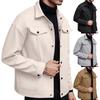 Men's Trendy Lapel Woolen Coat Men's Solid Color Casual Sports Business Jacket