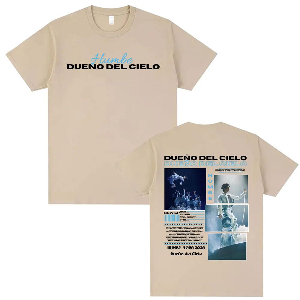 

Singer Humbe Dueno Del Cielo Tour 2026 Album T Shirt Men Women Fashion Retro Short Sleeve Summer Oversized 100 Cotton Tshirt 4XL