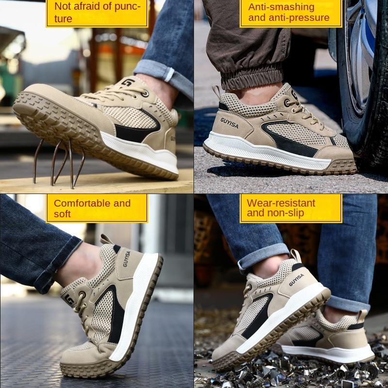 Arbeitsversicherungsschuhe, bruchsicher, durchstichfest, verschleißfest, rutschfest, Sicherheitsarbeitsschuhe für Männer