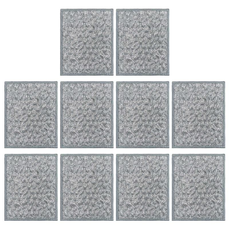 10PCS Reusable Dish Cleaning Cloth AntiScratch Oil Resistant Double Sided Scrubber for Kitchen Utensil Cookware