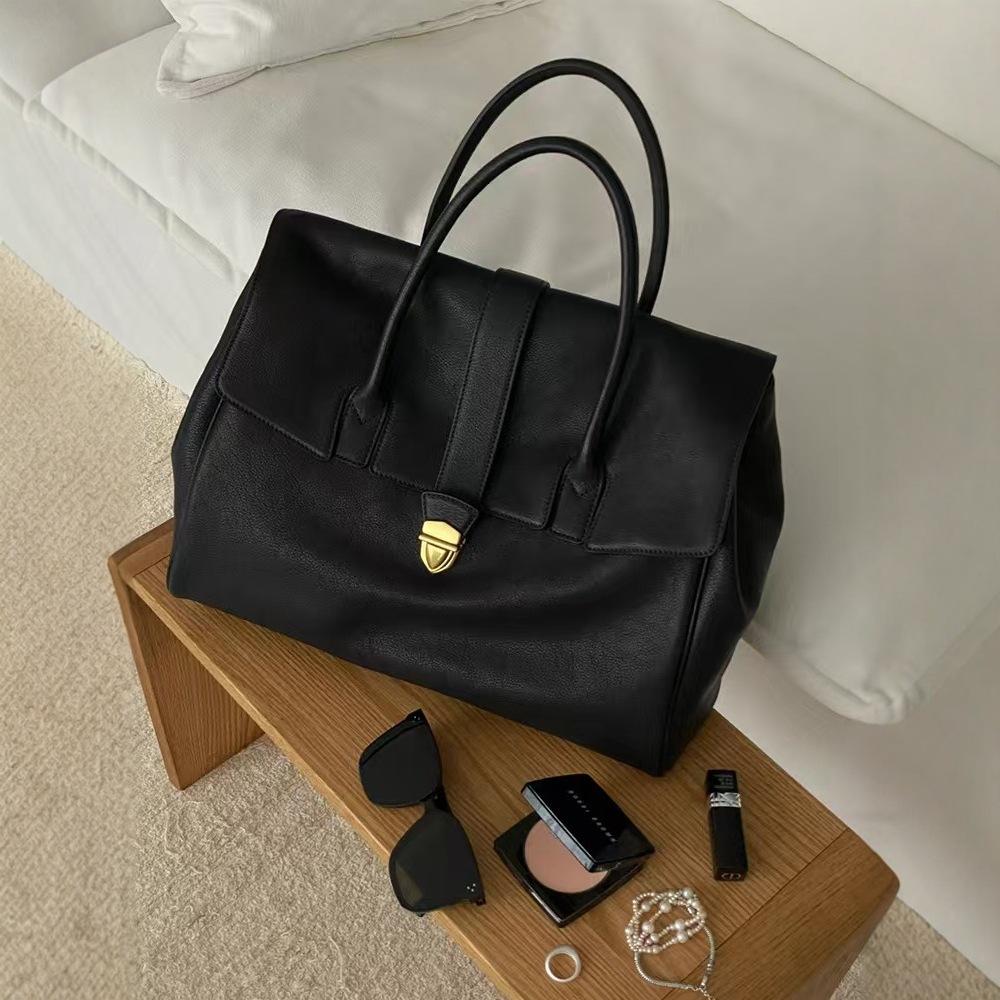 Portable Tote Bag, Women's 2024 Autumn and Winter New Large-capacity Retro Premium Commuter Bag, Briefcase Ipad Bag