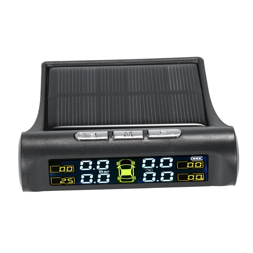 Solar Wireless Car Tire Pressure Monitoring System with 4 External Sensors