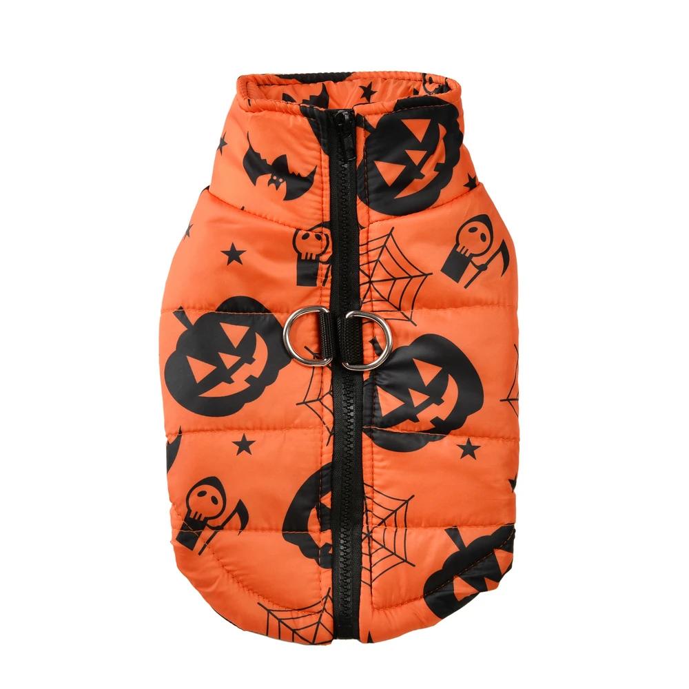 Winter Dog Jacket for Small Medium Dogs Cat Windproof & Waterproof Thicken With D-Ring Puppy Pumpkin Clothes Bulldog Pet Outfits