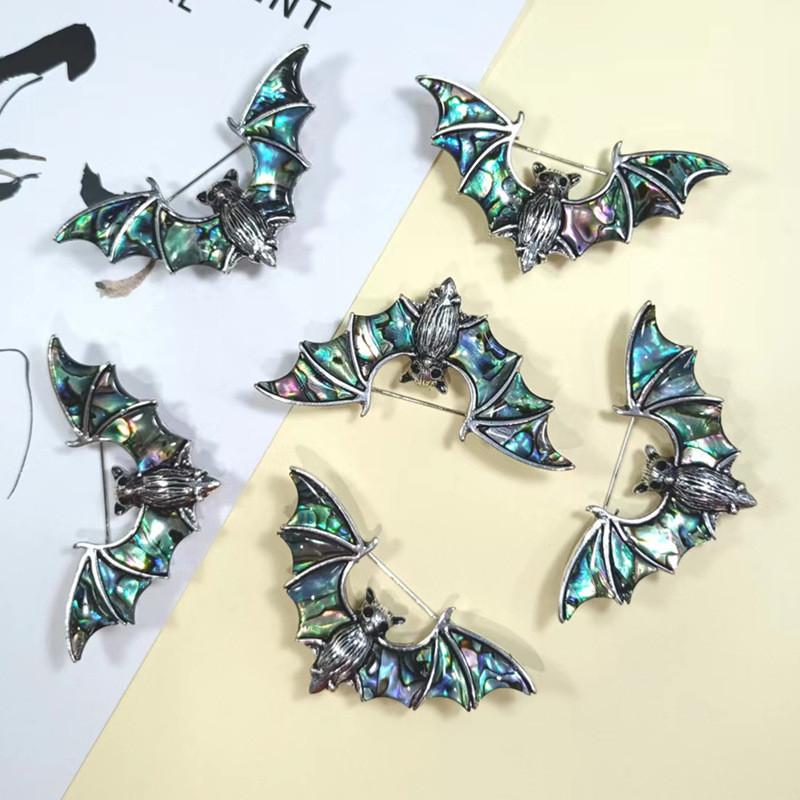 Animal Crafted Shell Bat Brooch Pin Pendant Decorative Jewelry For All Genders