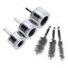 3PCS Metal Copper Pipe Cleaner Set with with 3Pcs Steel Pipe Cleaning Brushes for Refrigeration Ventilation