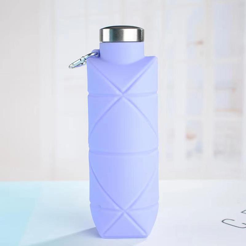 23OZ Portable Water Bottle Outdoor Silicone Sports Kettle Folding Bottle Portable Collapsible Water Cup