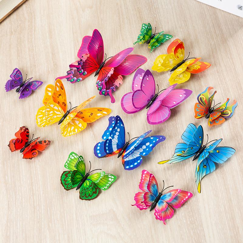 3D Double-Layer Butterfly Wall Stickers for Home Decor