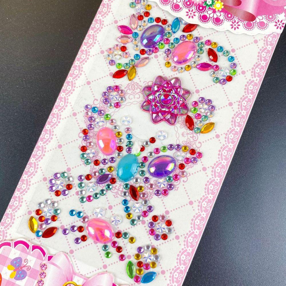 DIY Mobile Phone 3D Gem Stickers Scrapbooking Crystal Rhinestone Sticker  Children Toy