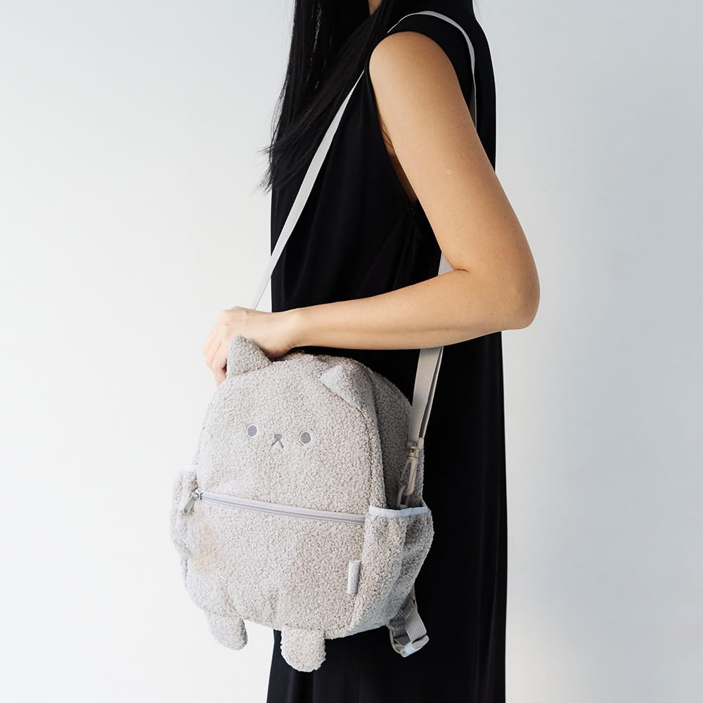 Aboo Fluffy Baby Shoulder Bag with Many Bottle Mesh Name Cute Reflective Rice Cake [aboo] 3-way Backpack, Pink, Rabbit, Harness, Long-lasting,